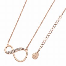Tipperary Crystal 8 Shape Infinity Chain Rose G