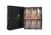 Killarney Crystal Trinity Hi Ball Glasses Set of 6