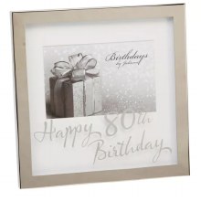 80th Birthday Mirror 4x6 Frame