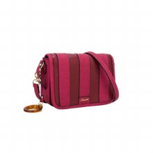 Gionni Handbags Amelia Stripes Crossbody Pink & Red