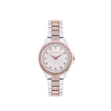 Tipperary Crystal Watch Americana Silver and Rose Gold