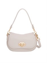 GIONNI HANDBAG AMETHYST CURVE SHOULDER BAG OFF WHITE