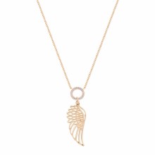 Tipperary Crystal Angel Wings & Crystal Circle Pendant