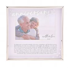 Anniversary Frame 4*6" Silver Word