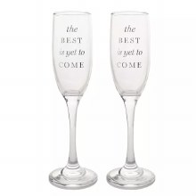 Amore Champagne Flutes Set of 2 Best is Yet to Come