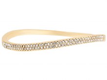 Indulgence Bangle Gold Crystal Curve