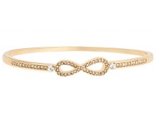 Indulgence Bangle Gold Crystal Infinity