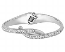 Indulgence Bangle Interlinked Crystal Middle Hinge Bangle