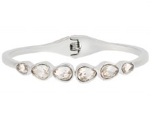 Indulgence Bangle Rhodium Teardrop Crystal
