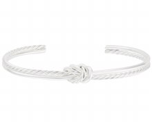 Indulgence Bangle Silver Twist Knot Cuff Bangle
