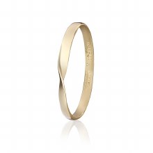 Newbridge Silverware Bangle Twist Dalique Gold
