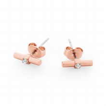 Tipperary Crystal Bar Earrings Rose Gold