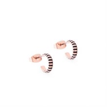Tipperary Crystal Bee Rose Gold Loop Earrings