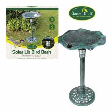 Bird Bath with Solar Lights