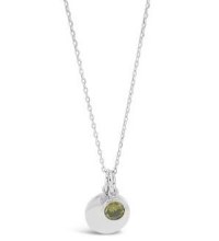 Absolute Jewellery Birthstone Disc Pend August