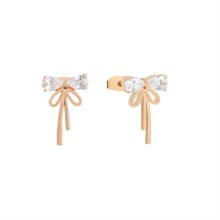 Tipperary Crystal Bow Earrings Crystal Stud Gold