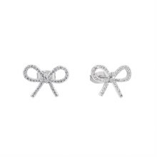 Tipperary Crystal Bow Earrings Silver
