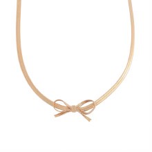 Tipperary Crystal Bow Necklace Slinky Gold
