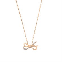 Tipperary Crystal Bow Pendant CZ Gold