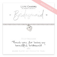 Life Charms Bracelet Bridesmaid Thank you