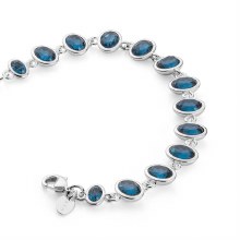 Newbridge Silverware Bracelet Dark Blue Stone
