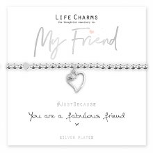 Life Charms Bracelet Fabulous Friend Heart