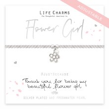 Life Charms Bracelet Flower Girl