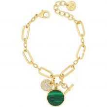 Absolute Jewellery Bracelet Gold/Emerald B2398EM