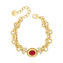 Absolute Jewellery Bracelet Gold/Siam Red B2387RE