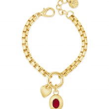 Absolute Jewellery Bracelet Gold/Siam Red B2395RE