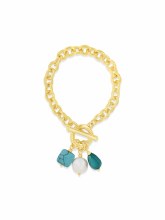 Absolute Jewellery Bracelet Gold Turq B2351TQ