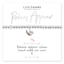 Life Charms Bracelet Robins appear when love ones are near