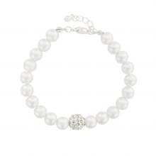 Indulgence Bracelet Silver Pearl Crystal