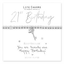 Life Charms Bracelet You Are 21 Key