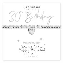 Life Charms Bracelet You Are 30 Hearts