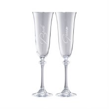 Galway Crystal Bride & Groom Liberty Flute Pair