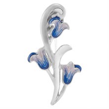 Indulgence Brooch Rhodium Bluebell