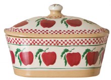 Nicholas Mosse Pottery Butter Dish Covered Apple