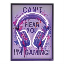 Wall Hanging LED Light Can't Hear You I'm Gaming