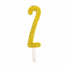 Candle Gold Glitter 2