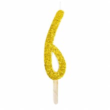 Candle Gold Glitter 6