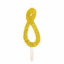 Candle Gold Glitter 8