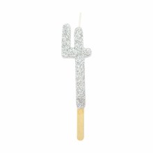 Candle Silver Glitter 4