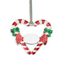 Newbridge Silverware Candy Cane Heart Christmas Tree Decoration