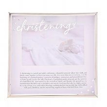 Christening Frame 4*6" Silver Word