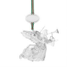 Newbridge Silverware Christmas Angel with Trumpet Tree Decoration