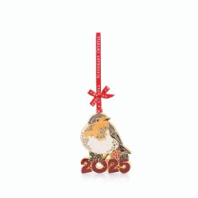 Tipperary Crystal Christmas Sparkle Robin 2025 Decoration