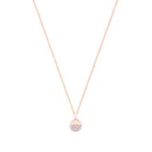 Tipperary Crystal Circle Pave Rose Gold Half Pave Pendant