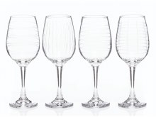 Clear Cut Wine Glasses Set of 4