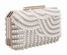 Bessie London Handbags Clutch Pearl Handbag HB1078WTE